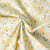 Tissu Popeline de Coton légère Petites fleurs oranges sur fond Blanc cassé