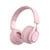 Casque Audio Enfant Sans Fil Bluetooth 5.0 Avec Lumières LED Et Microphone Rose YONIS