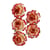 Assortiment de 5 roses + tige en papier de murier décoration scrapbooking ORANGE ANCIEN 505
