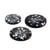 Lot de 3 boutons rond plastique recyclé 2 trous noir