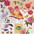 Lot de 4 serviettes en papier découpage collage 33 cm OISEAU ORANGE FLEUR