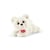 peluche ourson Teo ivoire - Trudi - Rouge