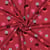 Tissu Jersey Nid d'abeille imprimé Fleurs sur fond Framboise