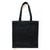 Sac shopping en coton noir 37,5 x 42 cm