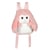 Peluche - Fluffy Bag – Sac à Dos en Peluche – Lapin Rose & Blanc – 30 cm