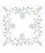 Kit de nappe au point de croix - Hortensia - 80 x 80 cm - Trimits Blanc