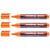Lot de 3 marqueurs permanents - EDDING - pointe ronde 1,5-3 mm - Orange - 300