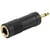 Plugger, adaptateur simple fiche Jack femelle mono 6.35mm vers fiche mini Jack mâle mono 3.5mm.