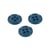 Lot de 6 boutons 4 trous nylon recylé bleu pétrole 11mm