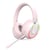 Casque Audio Sans Fil Réduction De Bruit Pliable Avec Microphone Et Longue Autonomie Rose YONIS