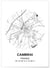 Affiche Carte Cambrai | A3 : 29,7x42cm