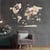 Carte du Monde en Bois 3D CREATIFWOOD Ambrée, M (100 x 70 cm) - Décoration Murale