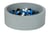 Piscine à balles Aire de jeu + 150 balles noir, blanc, bleu, gris - Velinda
