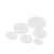 Lot de 6 boutons ronds 4 trous classique blanc