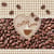Lot de 4 serviettes en papier découpage collage 33 cm CAFE D 204
