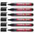 Lot de 6 marqueurs permanents - EDDING - Pointe ronde 1,5-3 mm - Noir - 300