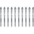 10 stylos roller bille bleu vision élite pointe moyenne 0,8mm Uni Ball