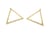 4 Chandeliers triangle - 39*31mm - doré