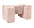 3 blocs en mousse rose velours côtelé - Velinda - Marron