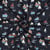 Tissu Jersey Coton mélangé Nolan petits bateaux sur fond Bleu marine