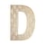 Lettre D en bois Alphabet géant ajouré 24 cm