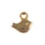 Mini - pendentif en métal Oiseau, or, 8x5mm, 6 pces
