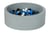 Piscine à balles Aire de jeu + 200 balles noir, blanc, bleu, gris - Velinda