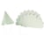 MégaCréa DIY - Chapeau pointu pour faire la fête Argenté pailleté 11,5 cm 4 pièces