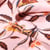Tissu Crêpe georgette Fleurs et feuilles sur fond Rose