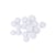 Soft Tulle Pompons assortis, blanc, ø2,5cm+ø3cm, Boite 16 pces