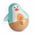 Pingouin culbuto en bois - Turquoise