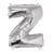 Ballon Lettre Z, 40cm, 1pce. , argent