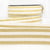 Elastique à rayures métal 40mm blanc/or au mètre