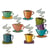 Matrices de découpe - Tasses - Papercut café - 28 dies Thinlits - Tim Holtz - Sizzix