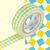 Masking Tape - Masking Tape MT 1,5 cm Carrés fous jaune et bleu