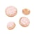 Lot de 3 boutons rond bijou couvert rose
