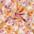 Tissu Double gaze de Coton digital Coquelicots Orange rose sur fond Blanc