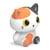 Grande tirelire chat roux et blanc - Beige - Itotal