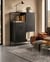 Meuble de Rangement de Bureau Noir en Métal Acier Thermolaqué avec 6 Étagères Style Moderne Industriel