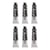 Lot de 6 tubes 18 ml - Peinture acrylique PRIMO - Noir 800