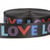 Film 21,5m sangle tissée "Love" 38mm Noir /multicolo