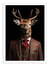 Affiche 30 x 40 cm - Red Deer Wild Suits - Philippe Hugonnard