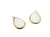 2 Pendentifs goutte en nacre naturelle 23*15mm - contour doré