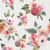 Lot de 4 serviettes en papier découpage collage 33 cm FLEUR ROSE F 4006