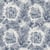 Tissu Coton Lin Jouy Maharani Marine sur fond Lin Naturel