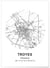 Affiche Carte Troyes | A3 : 29,7x42cm
