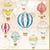 4 serviettes en papier découpage collage 33 cm Easy Life MONGOLFIERE
