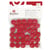 Perle en bois Rouge Ronde Ø 12 mm 32 pièces