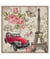 Carré simili cuir 44x44 cm Paris voiture ancienne