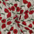 Tissu Toile Coton Canvas Enduit aspect Lin Coquelicots sur fond Naturel